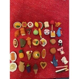 40 Japanese Iwako Erasers Mixed Food Animals  Products